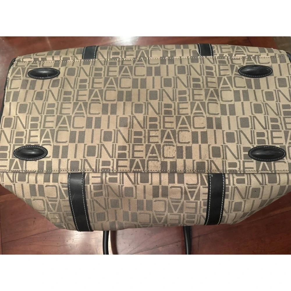 Kenneth‎ Cole Reaction Brown/Gold Monogram Weekend Duffle